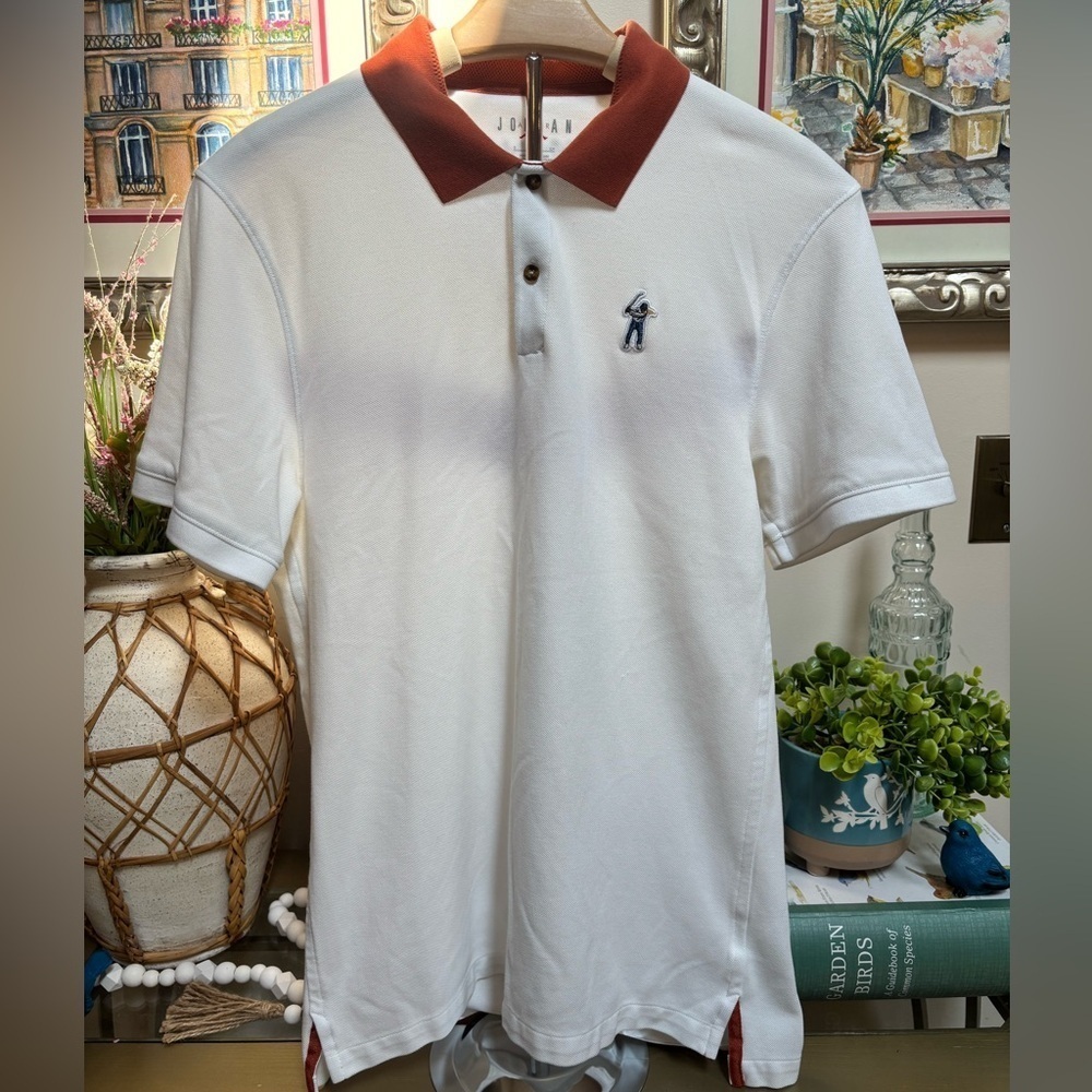 MICHAEL JORDAN EASTSIDE WHITE GOLF POLO CASUAL ATHLEISURE AIR JORDAN SZ S - Picture 3 of 10